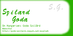 szilard goda business card